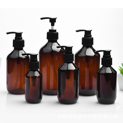 Botão de bomba de shampoo rosa PET para distribuição de cosméticos amigáveis