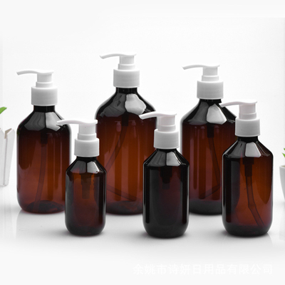 Botão de bomba de shampoo rosa PET para distribuição de cosméticos amigáveis