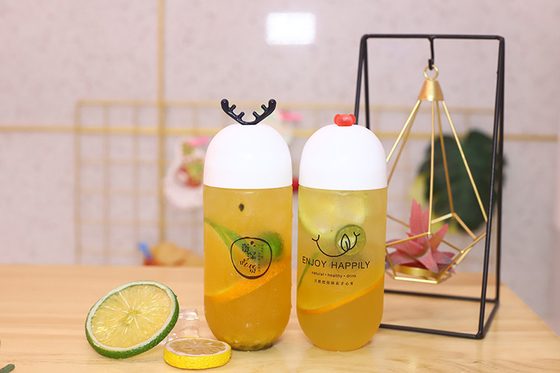 custom Proof Leak 250ml garrafas de suco de plástico com parafuso nas tampas