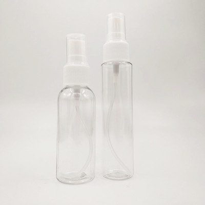 Botão de spray de plástico PET liso 10ml 15ml 30ml 50ml 60m 70ml 100ml 200ml 500ml Transparente
