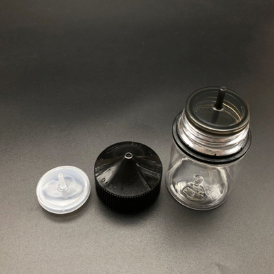 Garrafa de líquido E redonda transparente de 100 ml com tampa de parafuso à prova de crianças e impressão em tela personalizada