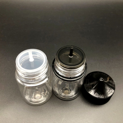 Garrafa de líquido E redonda transparente de 100 ml com tampa de parafuso à prova de crianças e impressão em tela personalizada