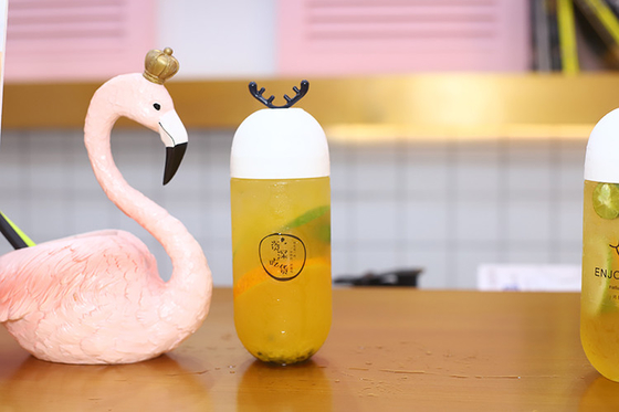 Garrafas de chá de leite de plástico transparente Capacidade 120 ml 250 ml 350 ml 500 ml 1000 ml