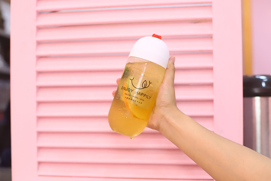Garrafas de chá de leite de plástico transparente Capacidade 120 ml 250 ml 350 ml 500 ml 1000 ml