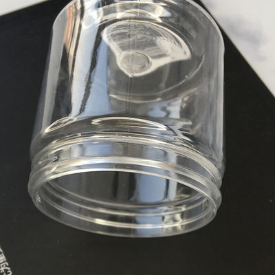 Cheap Wholesale garrafa de plástico transparente transparente com tampa frascos de plástico pote em forma de garrafa de plástico para esfregar com fornecimento de fábrica