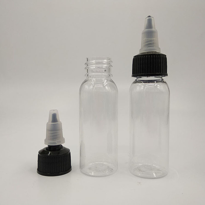 Garrafas de gotejamento PET Garrafa de compressão transparente de plástico com tampa de parafuso Tipo de vedação