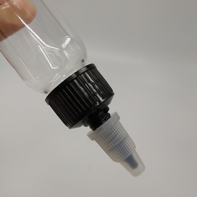 Garrafas de gotejamento PET Garrafa de compressão transparente de plástico com tampa de parafuso Tipo de vedação
