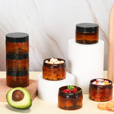 Logotipo personalizado Jar de beleza plástica para embalagens de beleza personalizadas e necessidades de marca