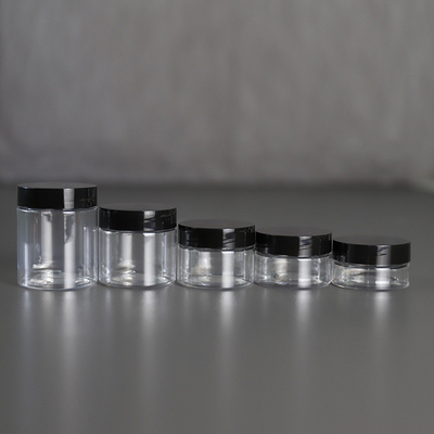 Impressão personalizada frasco plástico cosmético 10ml 15ml 30ml 60ml 80ml 100ml 120ml 150ml transparente para embalagens cosméticas