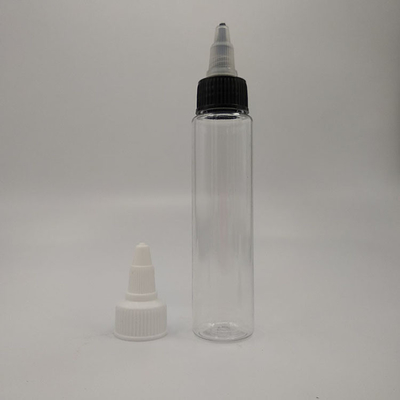 Garrafas de gotejamento PET Garrafa de compressão transparente de plástico com tampa de parafuso Tipo de vedação