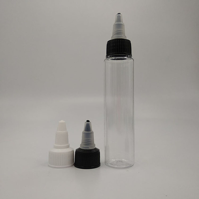 Garrafas de gotejamento PET Garrafa de compressão transparente de plástico com tampa de parafuso Tipo de vedação