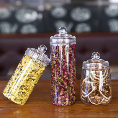 Frascos de plástico transparentes com impressão personalizada para solução de embalagem transparente