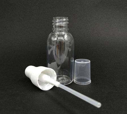 Botelha de spray de plástico PET com 10 ml 15 ml 30 ml 50 ml 60 ml 70 ml 100 ml 200 ml 500 ml Capacidade