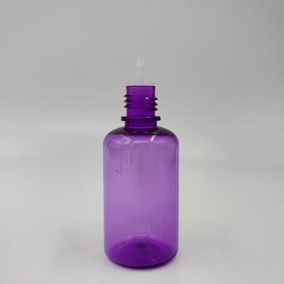 18 mm de tamanho de pescoço, à prova de crianças, frasco de líquido com forma redonda e manuseio de superfície de impressão em tela