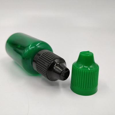 18 mm de tamanho de pescoço, à prova de crianças, frasco de líquido com forma redonda e manuseio de superfície de impressão em tela