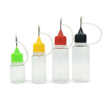 Botelha líquida PET E de 10 ml com manipulação da superfície de impressão em tela