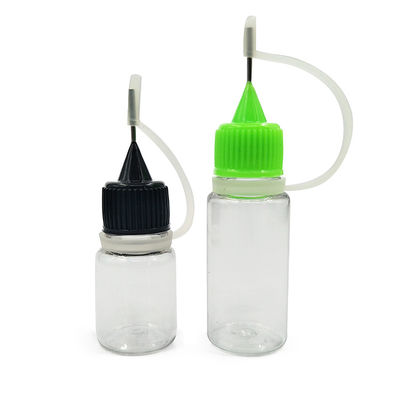 Botelha líquida PET E de 10 ml com manipulação da superfície de impressão em tela