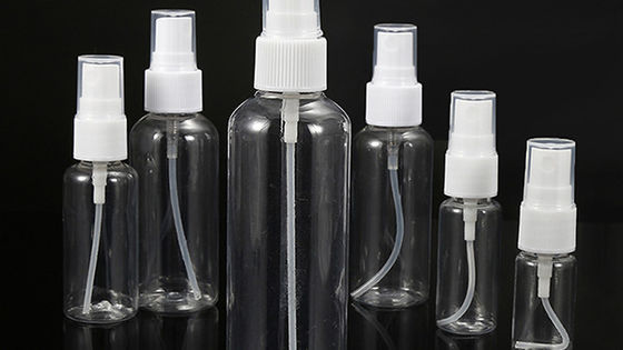 Botelha de spray PET recarregável para 10 ml 15 ml 30 ml 50 ml 60 ml 70 ml 100 ml 200 ml 500 ml Diariamente