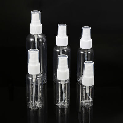 Botelha de spray PET recarregável para 10 ml 15 ml 30 ml 50 ml 60 ml 70 ml 100 ml 200 ml 500 ml Diariamente