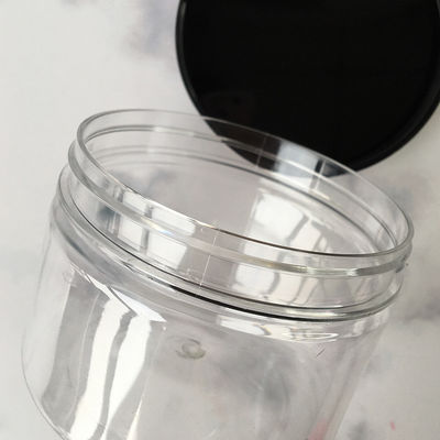 Frascos de PET transparentes de grau alimentício com tampas de rosca Frasco de armazenamento de alimentos de plástico Frasco de plástico moderno com oferta especial