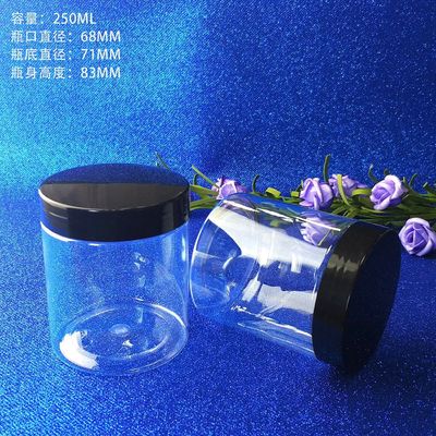 Frasco cosmético de plástico transparente Capacidade 10ml 15ml 30ml 60ml 80ml 100ml 120ml 150ml Leve