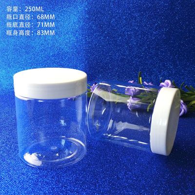 Frasco cosmético de plástico transparente Capacidade 10ml 15ml 30ml 60ml 80ml 100ml 120ml 150ml Leve