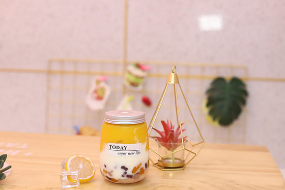 Garrafas de Chá com Leite com Tampa de Rosca à Prova de Vazamentos para Bebidas de Tamanho Médio Design Moderno