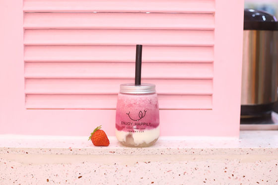 Garrafas de Chá com Leite com Tampa de Rosca à Prova de Vazamentos para Bebidas de Tamanho Médio Design Moderno