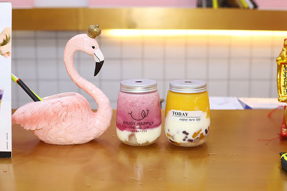 Garrafas de Chá com Leite com Tampa de Rosca à Prova de Vazamentos para Bebidas de Tamanho Médio Design Moderno