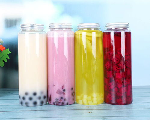 Jarras de Bubble Tea à Prova de Vazamento Transparentes Duráveis Capacidade 120ml 250ml 350ml 500ml 1000ml Bebidas