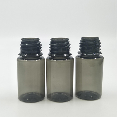 Garrafa transparente de líquido E preto com produção de cores de impressão personalizada