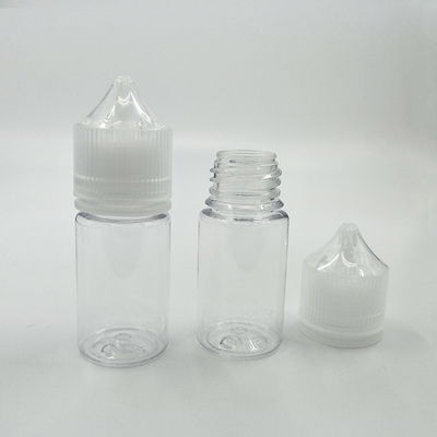 Garrafa transparente de líquido E preto com produção de cores de impressão personalizada