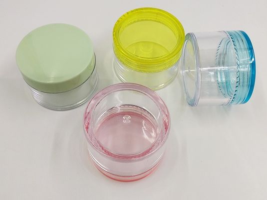 Jar de beleza de plástico personalizado projetado com vedação de junta sensível à pressão garantindo embalagens cosméticas seguras e à prova de vazamento