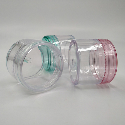 Recipiente cosmético de plástico com impressão personalizada, perfeito para a solução de embalagem do seu produto