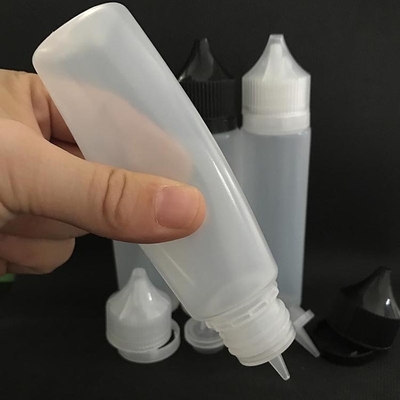 Frasco de e-líquido para serigrafia PE com gargalo de 18mm e tratamento de superfície