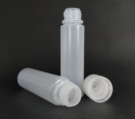 Frasco de e-líquido para serigrafia PE com gargalo de 18mm e tratamento de superfície