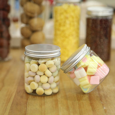 Solução de armazenamento e organização frascos de plástico com tampa de alumínio