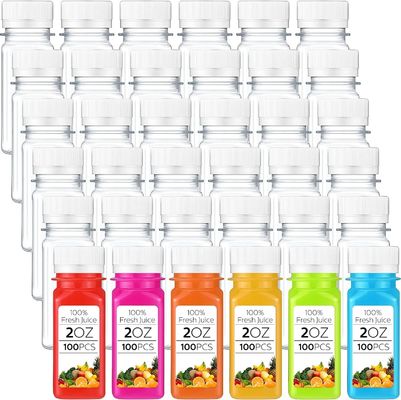 Modelos de explosivos Bpa Jugo livre Garrafa de suco Garrafa de suco Pet Transparente Bebidas descartáveis Latas de bebidas recipientes com produtos instantâneos