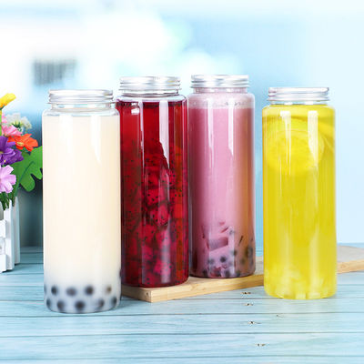 Screw-on Lid Milk Tea Bottles Leak-proof and Medium Size for Your Customer Requirements