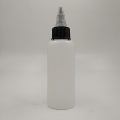 Garrafas de vidro de plástico para gotejar concebidas com uma superfície lisa e um tipo de vedação de tampa de parafuso que fornece um contenedor de líquido à prova de vazamento