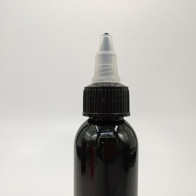 Garrafas de vidro de plástico para gotejar concebidas com uma superfície lisa e um tipo de vedação de tampa de parafuso que fornece um contenedor de líquido à prova de vazamento