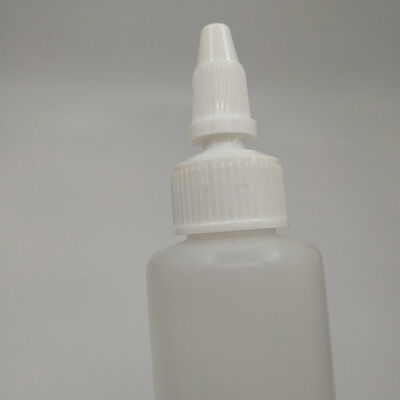 Garrafas de vidro de plástico para gotejar concebidas com uma superfície lisa e um tipo de vedação de tampa de parafuso que fornece um contenedor de líquido à prova de vazamento