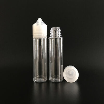 Garrafa transparente de líquido E preto com impressão de tela Manipulação e personalização de superfície Impressão de cor Ideal para embalagens de produtos de vape