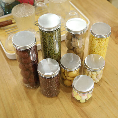 Containers de frascos de plástico de 100 diâmetros que oferecem vedação sensível à pressão que fornece fechamento seguro e vida útil prolongada