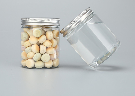 recipientes plásticos do frasco da boca larga de alumínio do tampão 280ml com tampas 32g