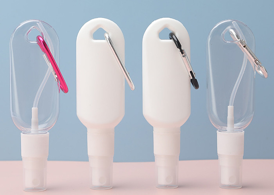 O Sanitizer plástico da mão do curso da corrente chave engarrafa ODM OBM do OEM 30ml