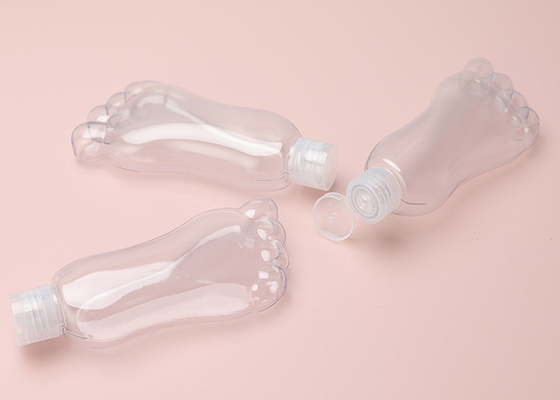 Garrafa recarregável plástica da corrente chave da forma 30ml 60ml do pé com Flip Cap
