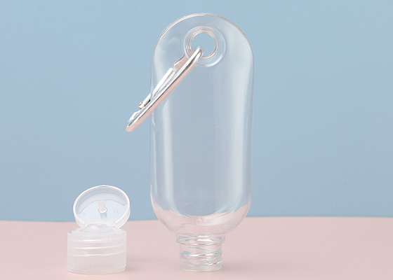 o Sanitizer plástico da mão do curso de 15mm 20mm engarrafa a corrente chave 30ml 50ml 60ml