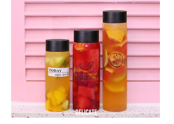 ODM OBM do OEM de Juice Milk Tea Bottles do círculo de 500ml 550ml 600ml