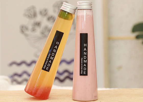 Refresco cônico Juice Bottle With Lid plástico 7oz 200ml